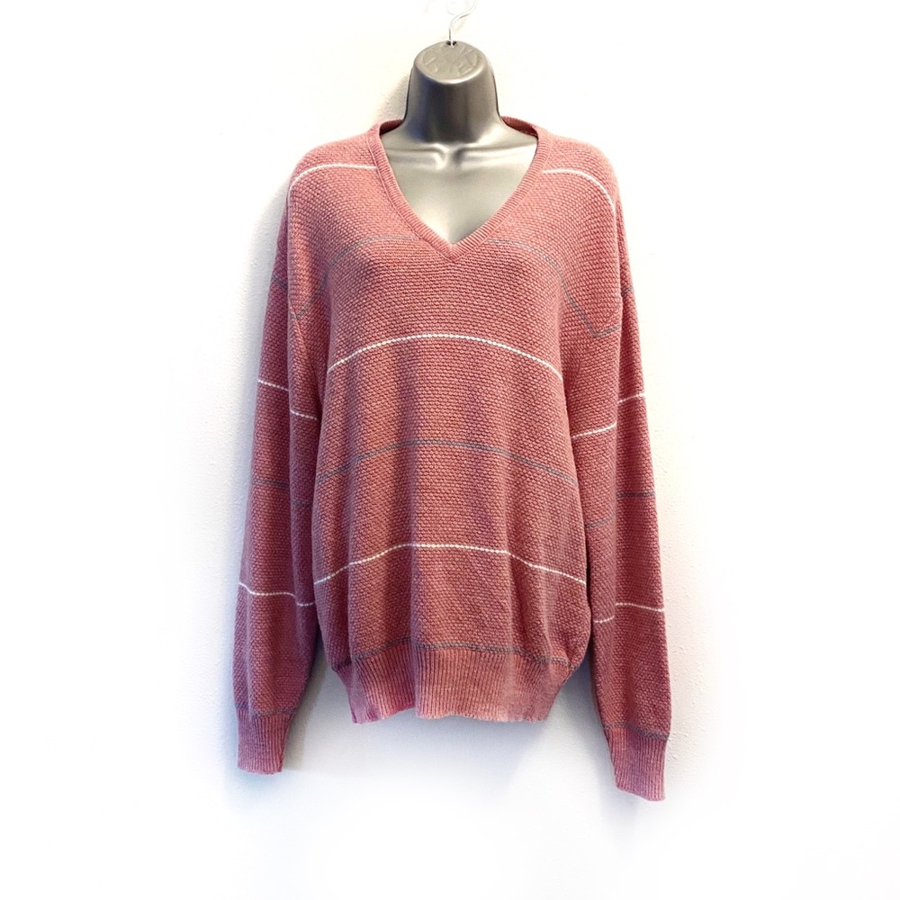 Dior Vintage V-neck Oversized Schoolboy Sweater XL